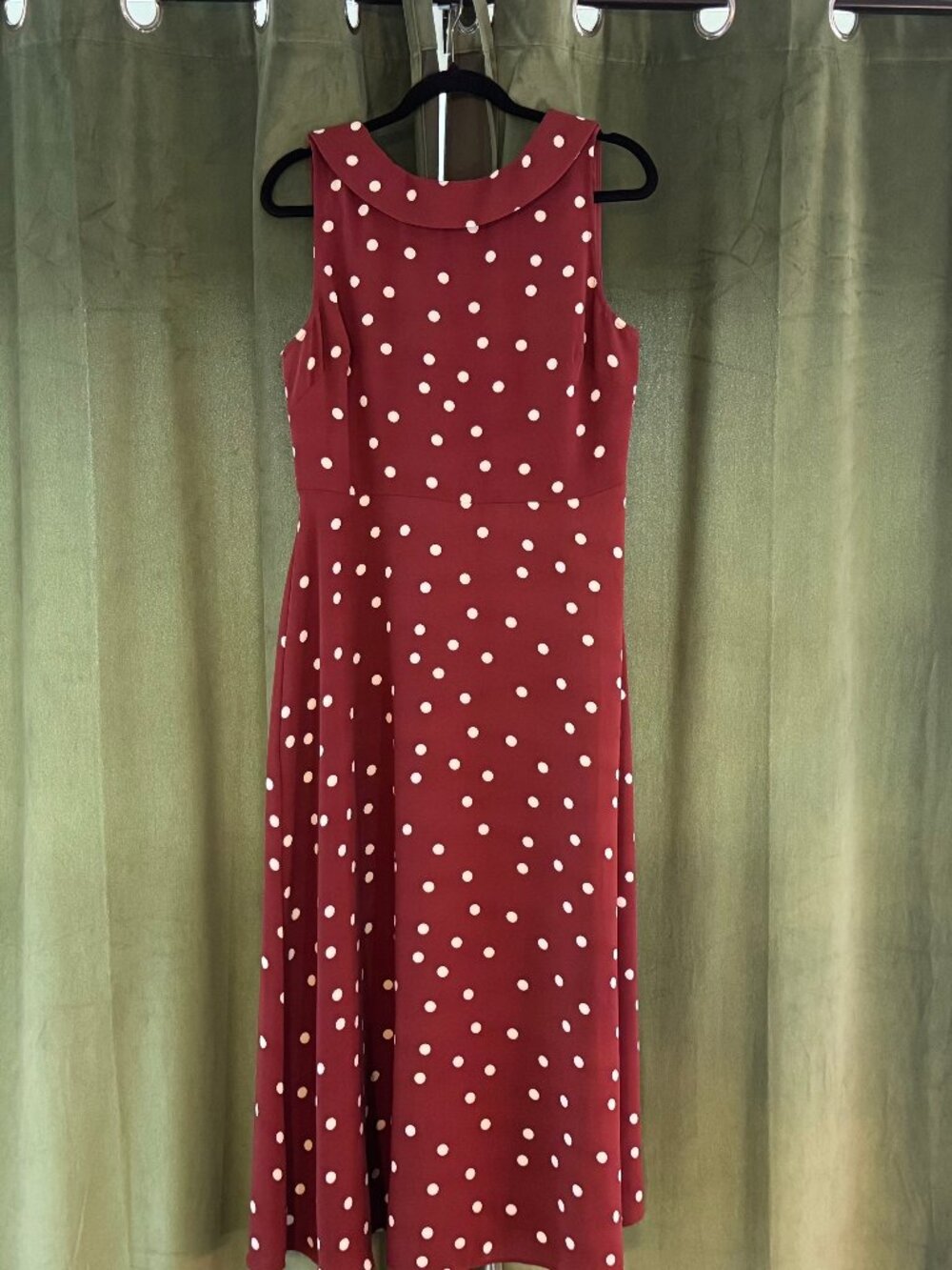 Boden Ombre & White Polka Dot Midi Dress US 10L/UK 14L